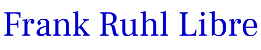 Frank Ruhl Libre шрифт